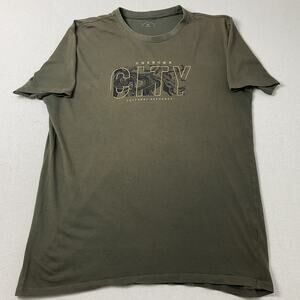 Original Brand Unknown City Cultural Exchange Olive Green Adult XL T Shirt